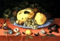 Bosschaert Ambrosius 貝殻のある果物の静物画